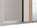 Granada Cashmere and Artisan Oak Effect 220cm Sliding Door Wardrobe with Mirror - UK Luxury Furniture